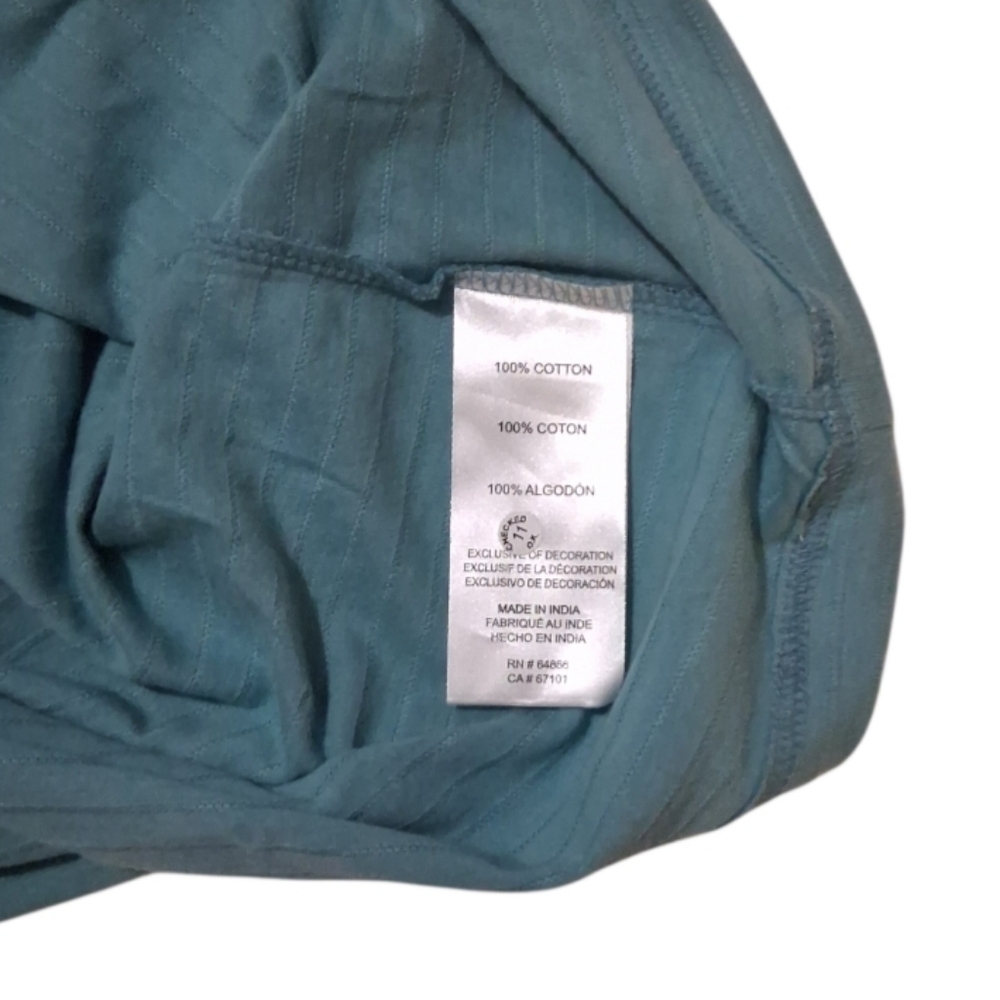 Lee‎ NWT Teal Blue Crew Neck Ribbed Long Sleeve T-Shirt Sz. L Reg. Fit - Picture 14 of 14